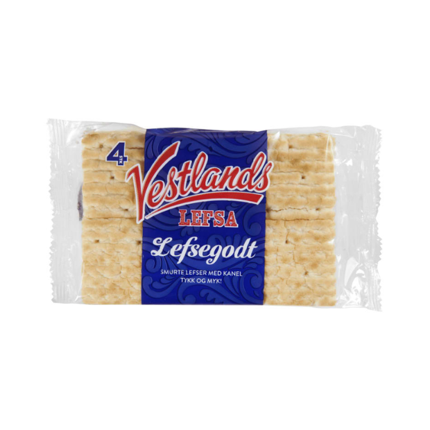 Norwegian Soft Flatbread - Vestlandslefsa m/Kanel 4pk 230g